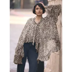 Mint Velvet Leopard Print Ruffle Blouse